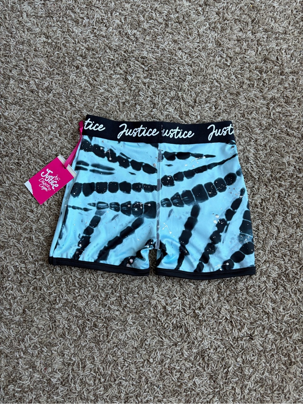 Justice radial dye short blue multi